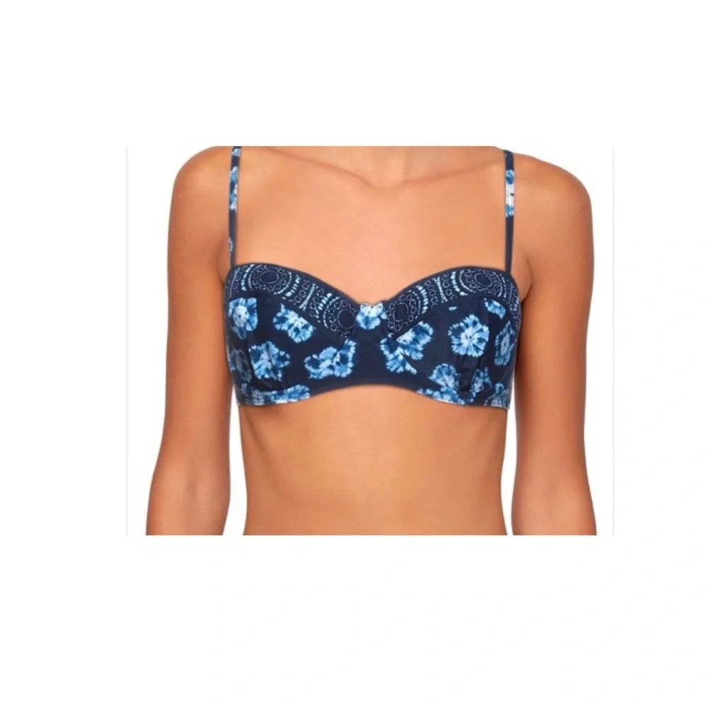 MICHAEL Michael Kors‎ Floral Tie-Dye Bikini Top